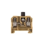 WEIDMULLER - Morsetto componibile portafusibile giallo medio 10 mm² 10 A 500 V, collegamento a vite, 2 collegamenti, 1 piano, TS 35, V-0 SAKS 1/35/G20.
