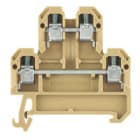 WEIDMULLER - Morsetto componibile a più piani, collegamento a vite, beige/giallo, 4 mm², 500 V, 4 collegamenti, 2 piani, TS 35, V-2, PA 66 DK 4/35.