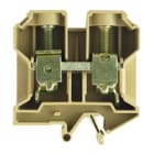 WEIDMULLER - Morsettiera passante, Collegamento a vite, beige/giallo, 35 mm², 125 A, 800 V, Numero di collegamenti: 2, Numero di piani: 1, TS 32, V-2, PA 66, 100, SAK 35N.
