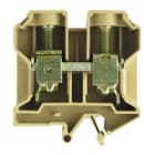 WEIDMULLER - Morsettiera passante, Collegamento a vite, beige/giallo, 35 mm², 125 A, 800 V, Numero di collegamenti: 2, Numero di piani: 1, TS 32, V-2, PA 66, 100, SAK 35N.