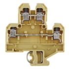 WEIDMULLER - Morsetto componibile a più piani, collegamento a vite, beige/giallo, 4 mm², 500 V, 4 collegamenti, 2 piani, TS32, V-2, PA66 DK4Q/32.