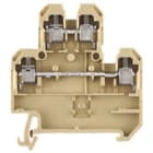 WEIDMULLER - Morsetto componibile a più piani, collegamento a vite, beige/giallo, 4 mm², 500 V, 4 collegamenti, 2 piani, TS 35, V-2, PA 66, DK 4Q/35.