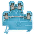 WEIDMULLER - Morsetto componibile a più piani, collegamento a vite, blu, 4 mm², 500 V, numero di collegamenti: 4, numero di piani: 2, TS 35, V-2, PA 66 DK 4Q/35 BL.