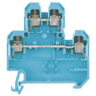 WEIDMULLER - Morsetto componibile a più piani, collegamento a vite, blu, 4 mm², 500 V, numero di collegamenti: 4, numero di piani: 2, TS 35, V-2, PA 66 DK 4Q/35 BL.