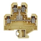 WEIDMULLER - Morsetto componibile a più piani, collegamento a vite, beige/giallo, 4 mm², 500 V, 4 collegamenti, 2 piani, TS32, V-2, PA66 DK 4QV/32. 0590260000