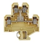 WEIDMULLER - Morsetto componibile a più piani, collegamento a vite, beige/giallo, 4 mm², 500 V, 4 collegamenti, 2 piani, TS32, V-2, PA66 DK 4QV/32.