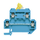 WEIDMULLER - Morsetto sezionatore di prova, collegamento a vite, blu, 4 mm², 10 A, 400 V, 4 collegamenti, 2 piani, DKT 4/35 BL, materiale V-2 PA 66.