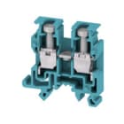 WEIDMULLER - Morsettiera passante blu 2.5 mm² 24 A 250 V AKZ 2.5 BL TS 15 V-2 PA 66 130 °C, 2 collegamenti su 1 piano.