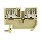 WEIDMULLER - Morsettiera passante beige/giallo, 2.5 mm², 20 A, 500 V, 4 collegamenti, 1 piano, TS 35, V-2, PA, AST 1/35 6.3/2.8. 0699660000