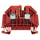 WEIDMULLER - Morsetto sezionatore di prova, Collegamento a vite, rosso, 4 mm², 32 A, 500 V, Numero di collegamenti: 2, Numero di piani: 1, TS 35, V-0, Wemid WTR 4 SL RT.