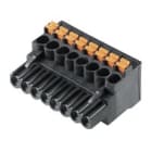 WEIDMULLER - Connettori per circuito stampato, 320V, 24A, Passo 5.08mm, 3.31mm², 8 poli, PUSH IN con attuatore, Box BLF 5.08HC/08/90 SN BK BX.