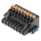 WEIDMULLER - Connettori per circuito stampato, 320V, 24A, Passo 5.08mm, 3.31mm², 8 poli, PUSH IN con attuatore, Box BLF 5.08HC/08/90F SN BK BX. 1000280001