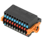 WEIDMULLER - Connettori per circuito stampato, 160V, 2.2A, Passo 3.50mm, 1.5mm², 30 poli, PUSH IN con attuatore, Box BL-I/O 3.50/30LR NPN LED SN BK BX.