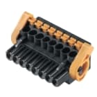 WEIDMULLER - Connettori per circuito stampato, 320V, 24A, Passo 5.08mm, 3.31mm², 8 poli, PUSH IN con attuatore, Box BLF 5.08HC/08/90LH SN BK BX.