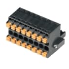 WEIDMULLER - Connettori per circuito stampato, 320V, 20.8A, Passo 5.08mm, 3.31mm², 8 poli, PUSH IN con attuatore, Box BLDF 5.08/08/180F SN BK BX. 1001000000