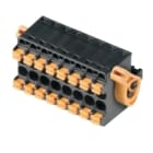 WEIDMULLER - Connettori per circuito stampato 320V 20.8A Passo 5.08mm 3.31mm² 8 poli PUSH IN attuatore Box BLDF 5.08/08/180LH SN BK BX. 1001140000