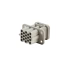 WEIDMULLER - Inserto di contatto femmina per connettori a innesto industriali HDC HQ 17 FC, 250V, 10A, 17 poli, collegamento a crimpare, dimensione HQ.
