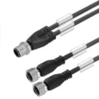 WEIDMULLER - Cavi adattatore sensore-attuatore (preconfezionati) M12 / M12, 3, 3 m, Conduttore doppio, connettore maschio, diritto, 2 conne, SAIL-ZW-M12BG-3-3.0U.