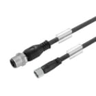 WEIDMULLER - Cavi sensore-attuatore preconfezionati, Linea di collegamento M12/M8, 3 poli, Lunghezza cavo 3m, maschio diritto - femmina, SAIL-M12GM8G-3/4-3.0U.