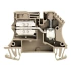 WEIDMULLER - Morsetto componibile per il conduttore di neutro, collegamento a vite, 10, 400 V, 57 A, TS 35, beige scuro WNT 10 10X3 BE.