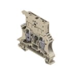 WEIDMULLER - Morsetto componibile portafusibile, collegamento a vite, beige scuro, 6 mm², 6.3 A, 500 V, numero di collegamenti: 2, numero di piani: 1, TS 35, V-0, WSI 6.