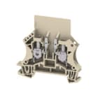 WEIDMULLER - Morsetto componibile portafusibile, collegamento a vite, beige scuro, 6 mm², 500 V, numero di collegamenti: 2, numero di piani: 1, TS 35, V-0, Wemid WSI 6/O.TNHE