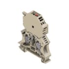 WEIDMULLER - Morsetto componibile portafusibile, collegamento a vite, beige scuro, 6 mm², 10 A, 250 V, numero di collegamenti: 2, numero di piani: 1, TS 35, V-0, WSI 6/2/LD 250AC.