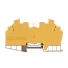 WEIDMULLER - Morsetto sezionatore di prova, collegamento a vite, beige scuro, 1.5 mm², 10 A, 250 V, numero di collegamenti: 2, numero di piani: 1, TS 32, TS 35, WDT 1.5/1 DB/GE-V-