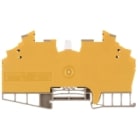 WEIDMULLER - Morsetto sezionatore di prova, collegamento a vite, beige scuro, 1.5 mm², 10 A, 250 V, numero di collegamenti: 2, numero di piani: 2, TS 32, TS 35, WDT 1.5/3 DB/GE.