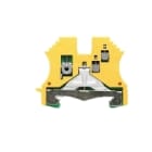WEIDMULLER - Morsetto PE, collegamento a vite, verde/giallo, 2.5 mm², 800 V, numero di collegamenti: 1, numero di piani: 1, TS 35, V-0, Wemid WPE 2.5/1.5/ZR.