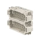 WEIDMULLER - Inserto di contatto maschio per connettori a innesto industriali HDC HEE 32 MC 33-64, 500V, 16A, 32 poli, collegamento a crimpare, dimensione 6.
