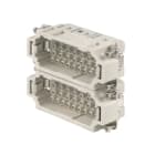 WEIDMULLER - Inserto di contatto maschio per connettori a innesto industriali HDC HEE 32 MC 33-64, 500V, 16A, 32 poli, collegamento a crimpare, dimensione 6.