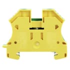 WEIDMULLER - Morsetto PE, Collegamento a vite, Verde/giallo, 16 mm², 690 V, Numero di collegamenti: 2, Numero di piani: 1, TS 35, V-0, Wemid WPE 16N.