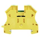 WEIDMULLER - Morsetto PE, Collegamento a vite, Verde/giallo, 16 mm², 690 V, Numero di collegamenti: 2, Numero di piani: 1, TS 35, V-0, Wemid WPE 16N.
