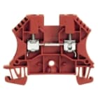 WEIDMULLER - Morsettiera passante a vite, rosso, 4 mm², 32 A, 800 V, 2 collegamenti, 1 piano, TS 35, V-0, Wemid, 130 °C WDU 4 RT.