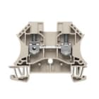 WEIDMULLER - Morsettiera passante WDU 6, collegamento a vite, beige scuro, 6 mm², 41 A, 800 V, 2 collegamenti, 1 piano, TS 35, V-0, Wemid, 130 °C.