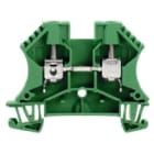 WEIDMULLER - Morsettiera passante a vite verde 6 mm² 41 A 800 V, 2 collegamenti, 1 piano, TS 35, V-0, Wemid, 130 °C WDU 6 GN. 1020290000
