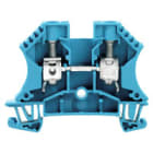 WEIDMULLER - Morsettiera passante a vite blu 10 mm² 57 A 1000 V TS 35 V-0 Wemid 130 °C con 2 collegamenti su 1 piano WDU 10 BL.