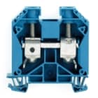 WEIDMULLER - Morsettiera passante a vite blu 35 mm² 125 A 1000 V TS 35 V-0 Wemid 130 °C con 2 collegamenti e 1 piano WDU 35/IK BL.