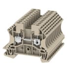 WEIDMULLER - Morsettiera unipolare e multipolare, collegamento a vite, beige scuro, 4 mm², 32 A, 800 V, numero di collegamenti: 2, numero di piani: 1, V-0, Wemid WDU 4/10.