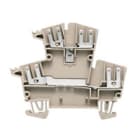 WEIDMULLER - Morsetto componibile a più piani, collegamento a spina piatta, beige scuro, 1 mm², 400 V, numero di collegamenti: 8, numero di piani: 2, TS 35, V-0, WDK 2.5 FF.