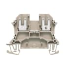 WEIDMULLER - Morsettiera passante WDU 2.5 FF 2X2.8, Collegamento a spina piatta, Beige scuro, 1 mm², 12 A, 500 V, 4 collegamenti, 1 piano, TS 35, V-0, Wemid.