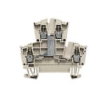 WEIDMULLER - Morsetto componibile a più piani, collegamento a vite, beige scuro, 2.5 mm², 400 V, numero di collegamenti: 4, numero di piani: 2, TS 35, V-0, Wemid WDK 2.5V.
