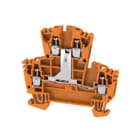 WEIDMULLER - Morsetto componibile a più piani arancione 2.5 mm² 400 V, Collegamento a vite, Numero di collegamenti: 4, Numero di piani: 2, TS 35, V-0, Wemid, WDK 2.5V OR.