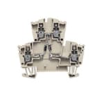 WEIDMULLER - Morsettiera portacomponenti, Collegamento a vite, Beige scuro, 2.5 mm², 400 V, 400 V, Numero di collegamenti: 4, Numero di piani: 2, TS 35