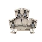 WEIDMULLER - Morsettiera portacomponenti, Collegamento a vite, Beige scuro, 2.5 mm², 400 V, 400 V, Numero di collegamenti: 4, Numero di piani: 2, TS 35