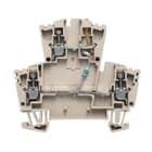 WEIDMULLER - Morsettiera portacomponenti collegamento a vite beige scuro 2.5 mm² 24V numero di collegamenti 3 numero di piani 2 TS 35 V-0 Wemid WDK 2.5 LD RT 24VDC +-