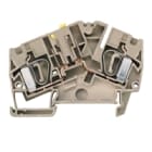 WEIDMULLER - Morsetto sezionatore di prova, molla autobloccante, beige scuro, 6 mm², 32 A, 690 V, numero di collegamenti: 2, numero di piani: 1, TS 35, V-0, Wemid ZTR 6-2.