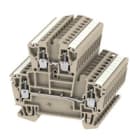 WEIDMULLER - Morsetto componibile a più piani, collegamento a vite, beige scuro, 2.5 mm², 400 V, numero di collegamenti: 4, numero di piani: 2, TS 35, V-0, Wemid WDK 2.5/10.