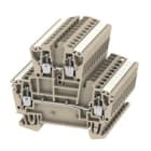 WEIDMULLER - Morsetto componibile a più piani, collegamento a vite, beige scuro, 2.5 mm², 400 V, numero di collegamenti: 4, numero di piani: 2, TS 35, V-0, Wemid WDK 2.5/10.